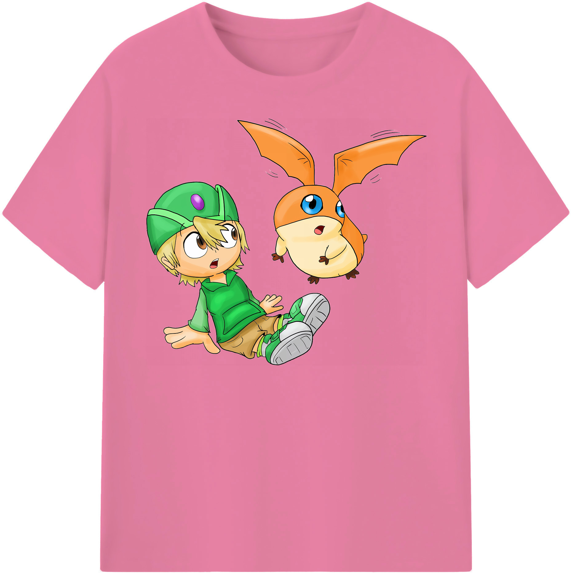 （画像用） Digimon デジタルモンスター/デジモン 綿100％半袖Tシャツ（フロントプリント）